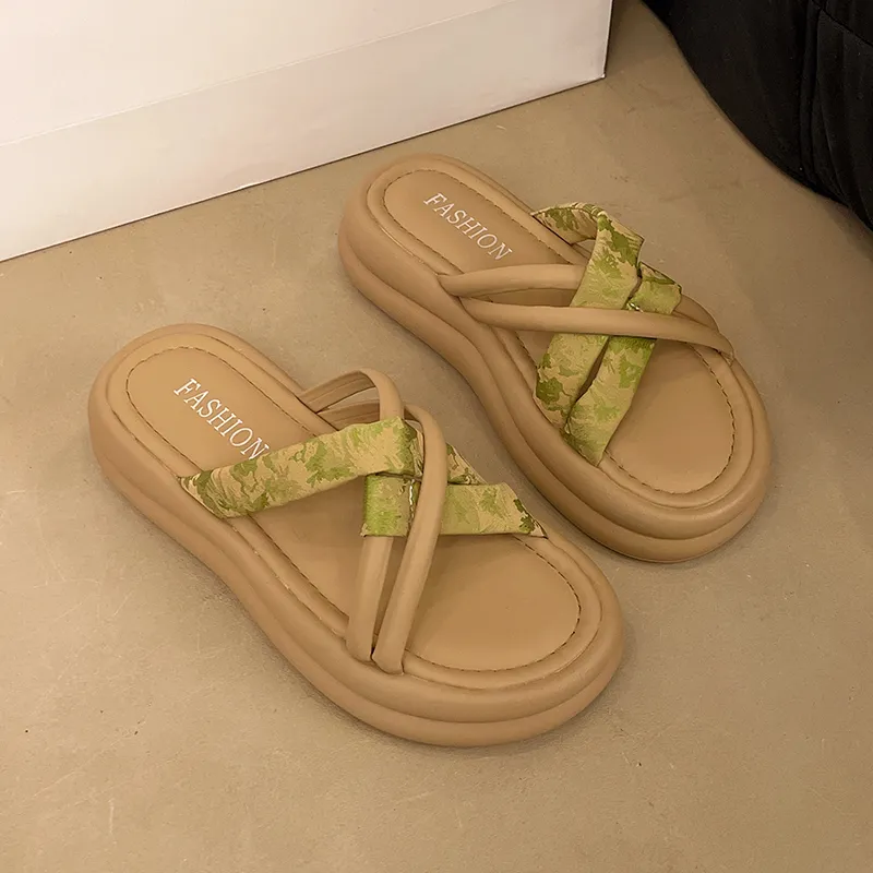 WUJI Rubber Sole Slip Resistant Abrasion Resistant Slide Slippers Women's-2