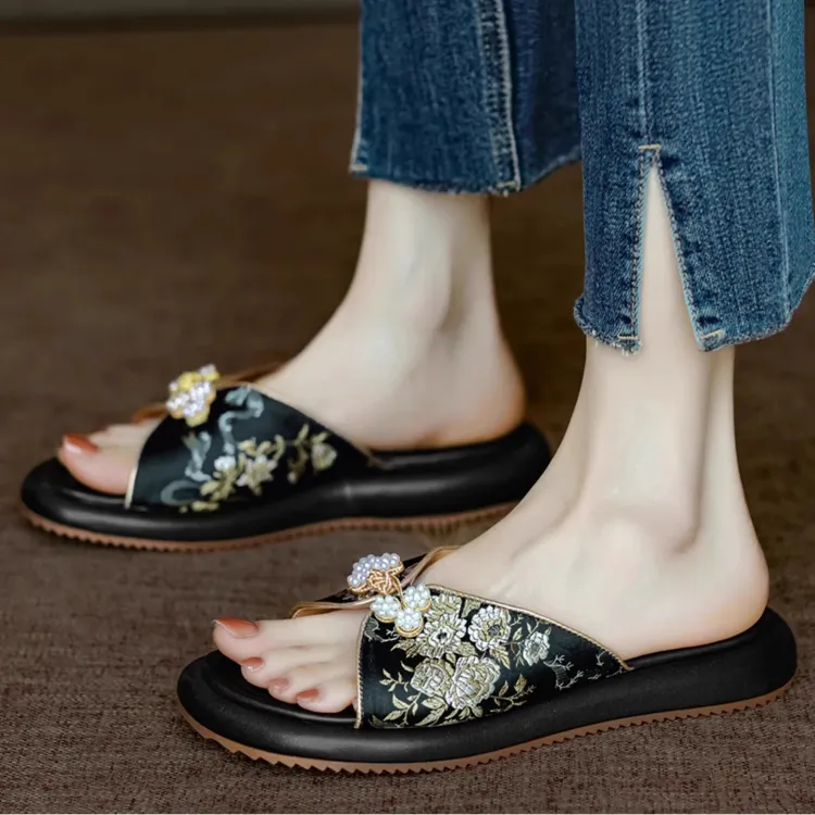 WUJI Slip Resistant Abrasion Resistant Slide Slippers Women's-3