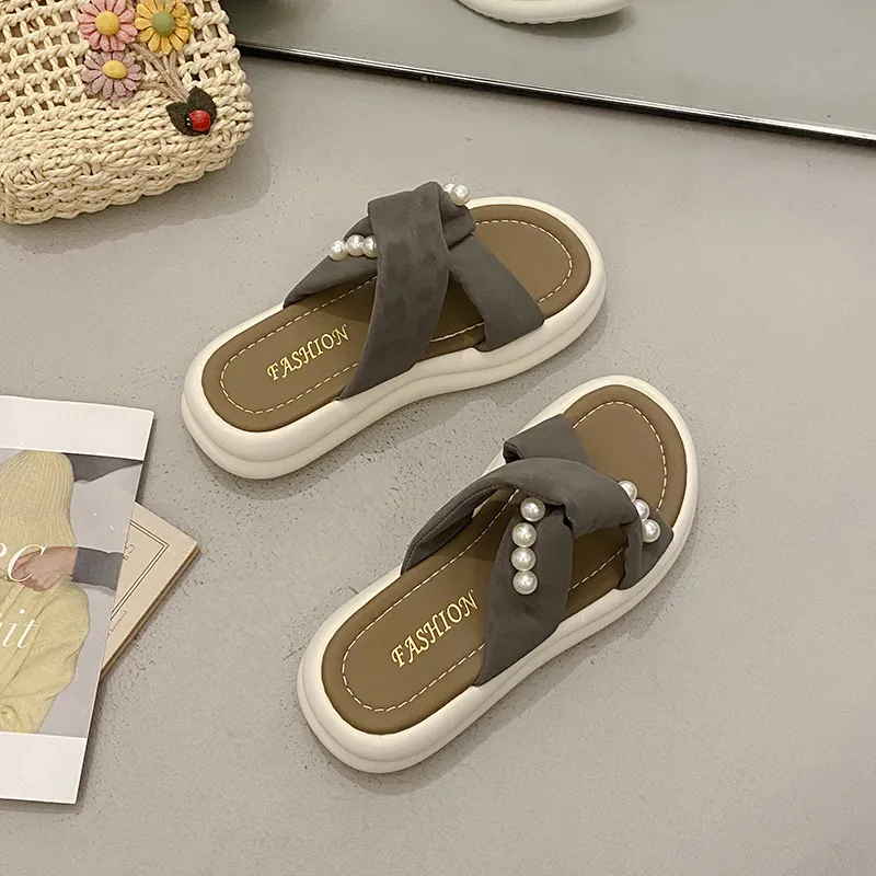 WUJI Rubber Sole Slip Resistant Slide Slippers Women's-8