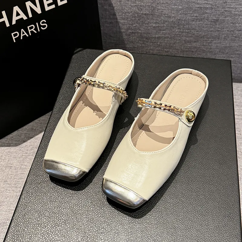 WUJI Rubber Sole Metal Abrasion Resistant Slip Resistant Closed Toe Slippers Women's-8