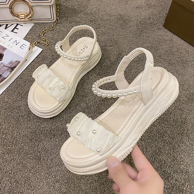 WUJI One Strap Sandals 5CM Women's-5