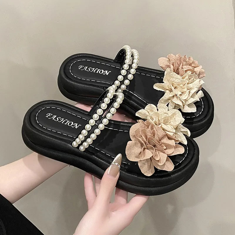 WUJI Rubber Sole Slip Resistant Abrasion Resistant Slide Slippers Women's-1
