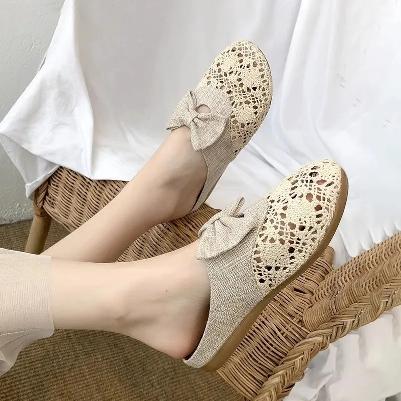 WUJI Rubber Sole Cut Out Abrasion Resistant Quick Dry Closed Toe Slippers Women's-7
