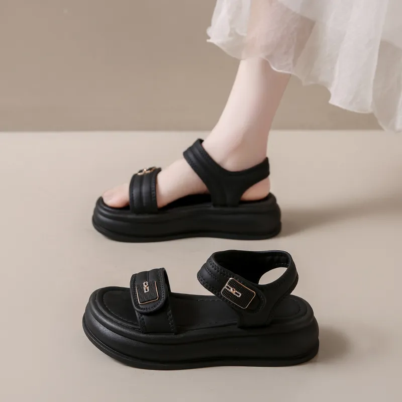 WUJI One Strap Sandals 5CM Women's-2