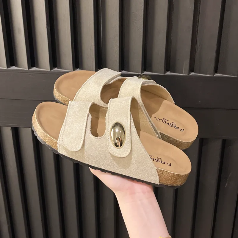 WUJI Slip Resistant Abrasion Resistant Slide Slippers Women's-1