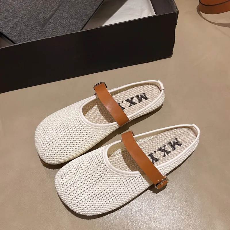 WUJI Cut Out Slip Resistant Abrasion Resistant Closed Toe Slippers Women's-16