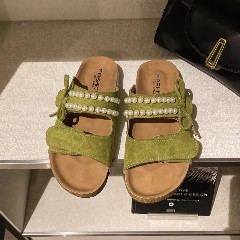 WUJI Rubber Sole Slip Resistant Abrasion Resistant Slide Slippers Women's-2