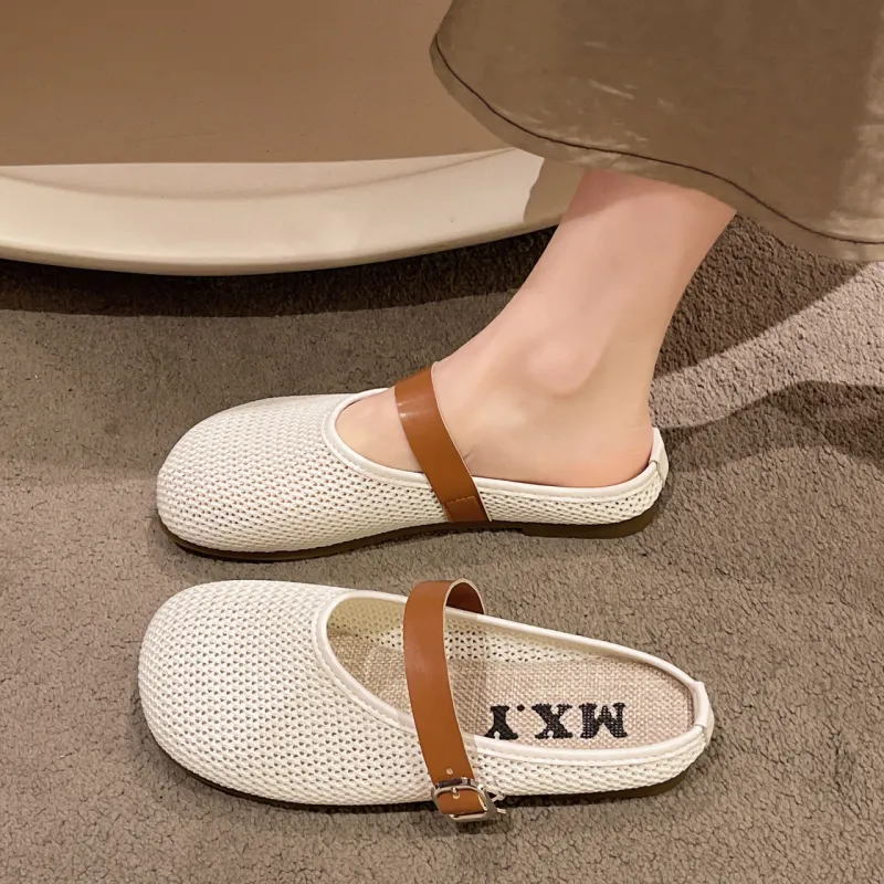 WUJI Cut Out Slip Resistant Abrasion Resistant Closed Toe Slippers Women's-12