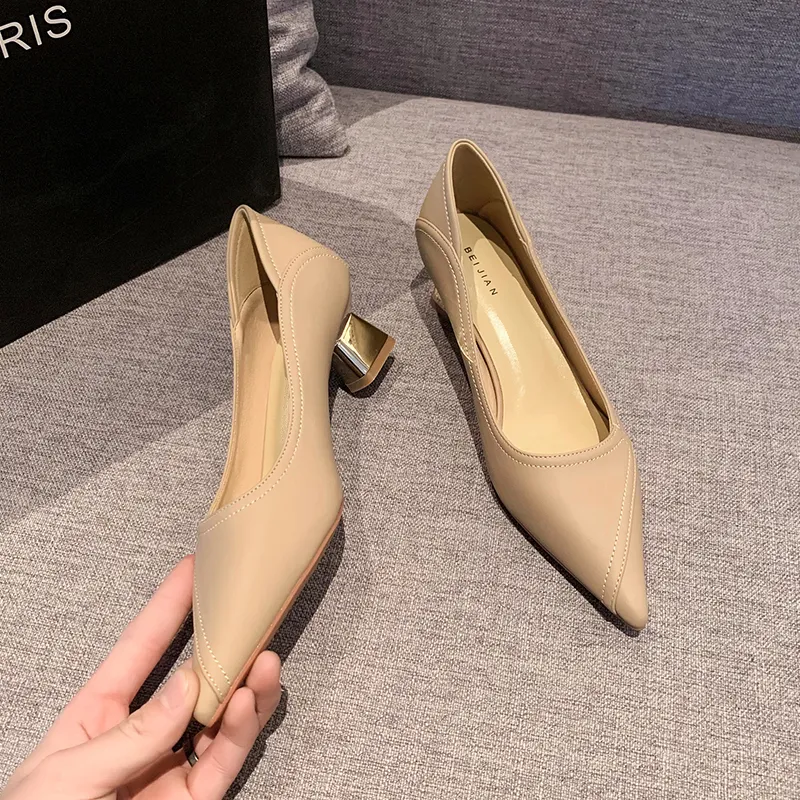 WUJI Block Heel High Heels Women's-6