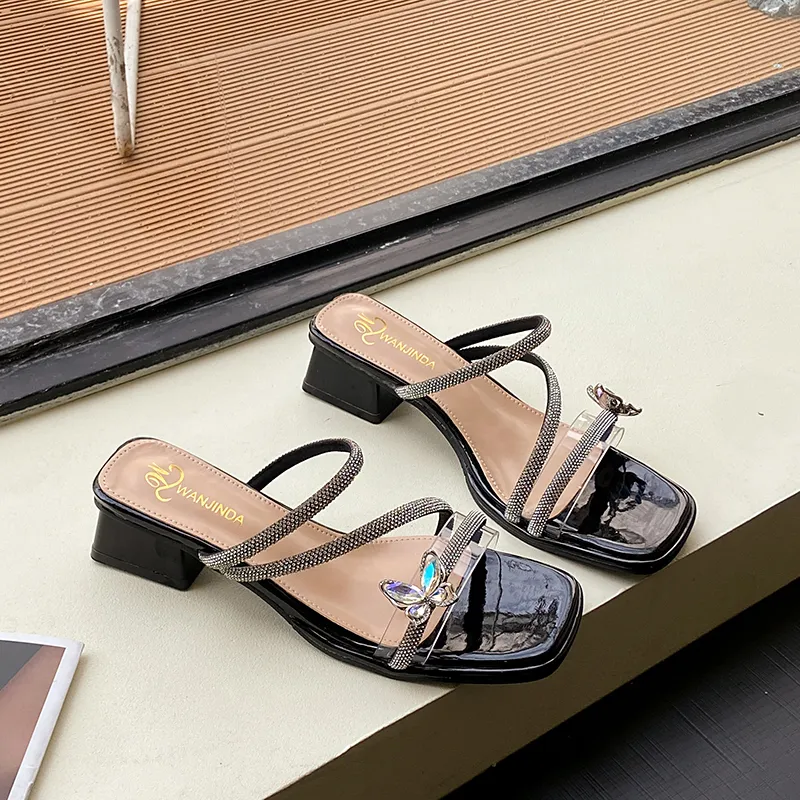 WUJI Rubber Sole Metal Abrasion Resistant Slip Resistant Slide Slippers Women's-2