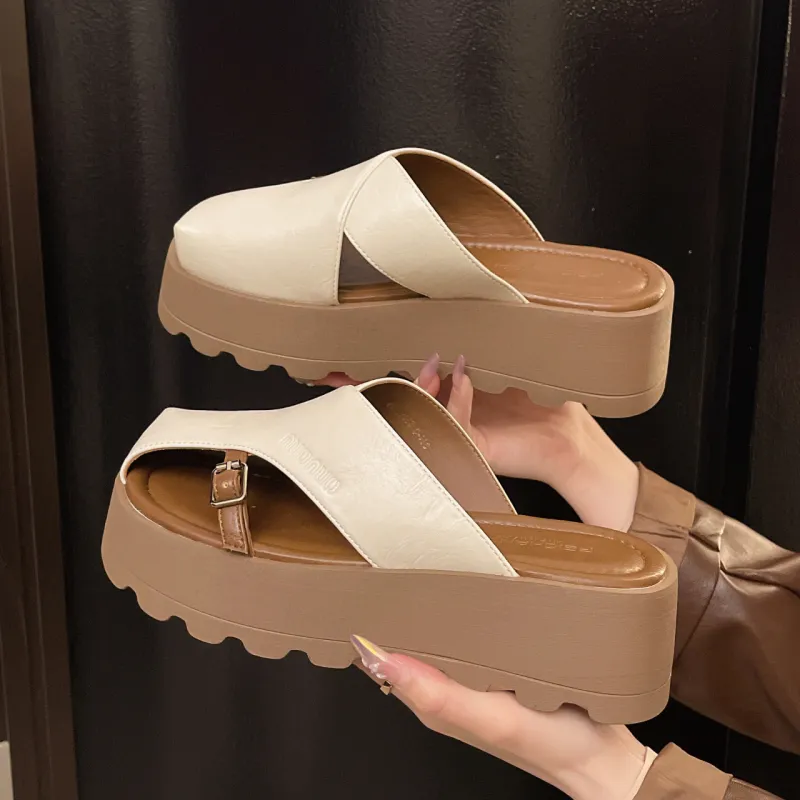 WUJI Rubber Sole Slip Resistant Abrasion Resistant Closed Toe Slippers Women's-1