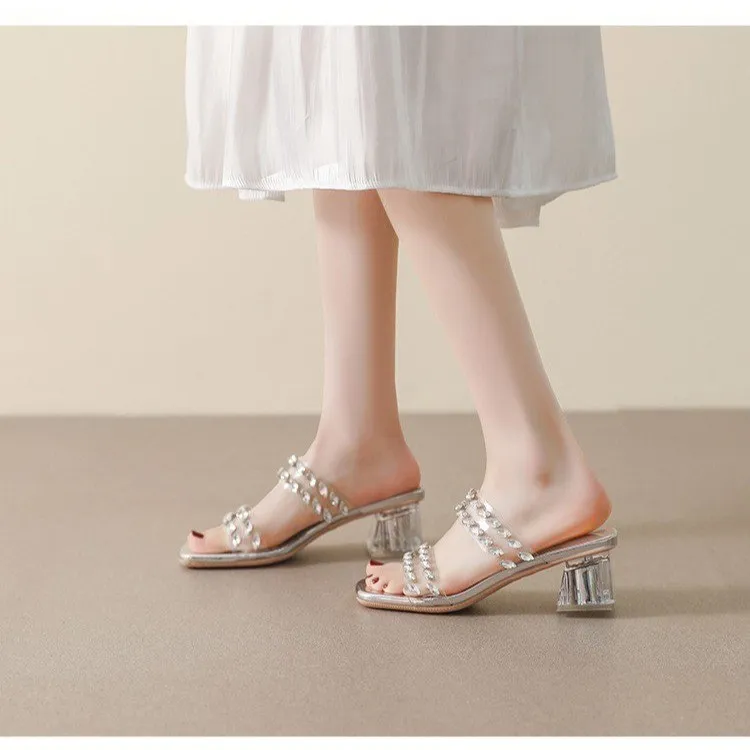 WUJI Abrasion Resistant Slip Resistant Slide Slippers Women's Silver-1