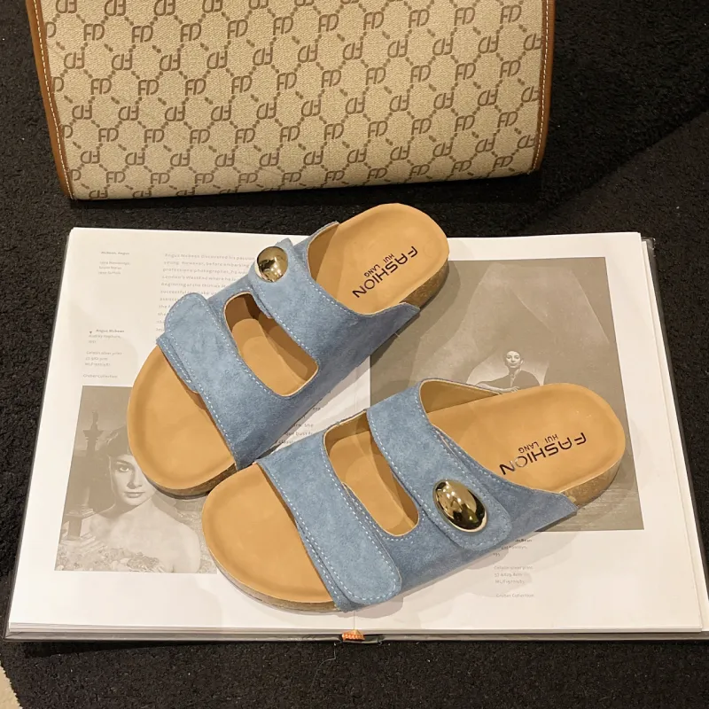WUJI Slip Resistant Abrasion Resistant Slide Slippers Women's-8