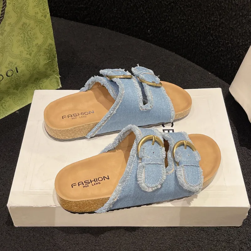 WUJI Slip Resistant Abrasion Resistant Slide Slippers Women's-5