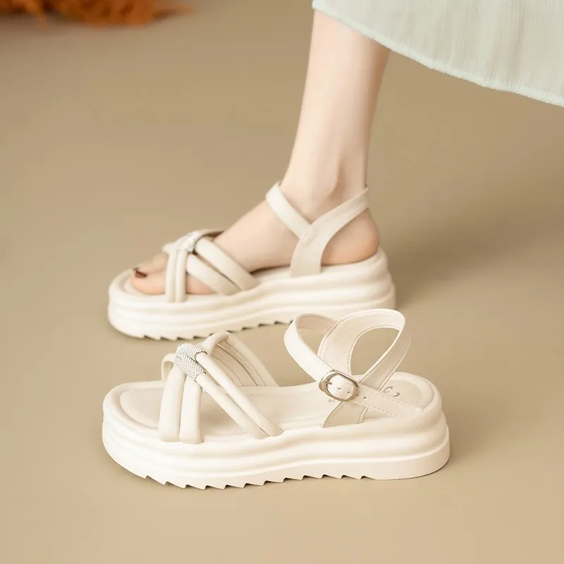 WUJI One Strap Sandals 5CM Women's-7