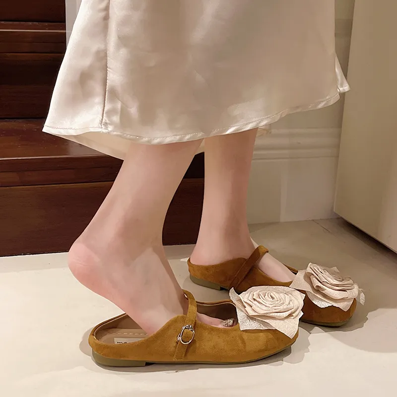 WUJI Rubber Sole Slip Resistant Abrasion Resistant Closed Toe Slippers Women's-3