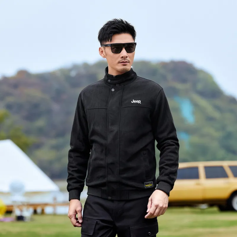 Jeep Jackets Coats Unisex Pure Black-2