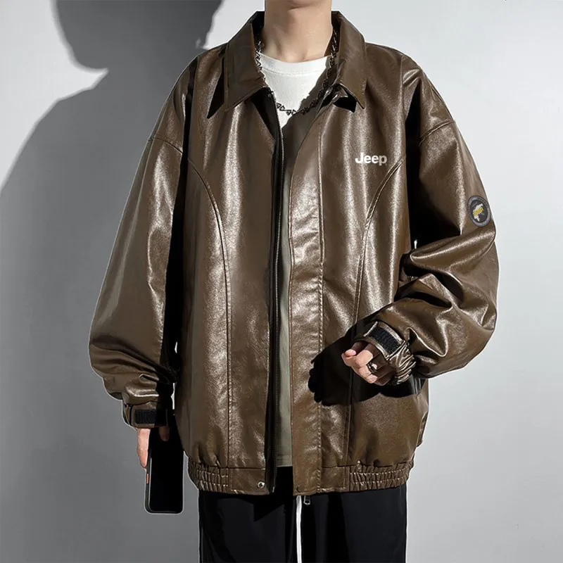 Jeep Leather Jackets Unisex-11