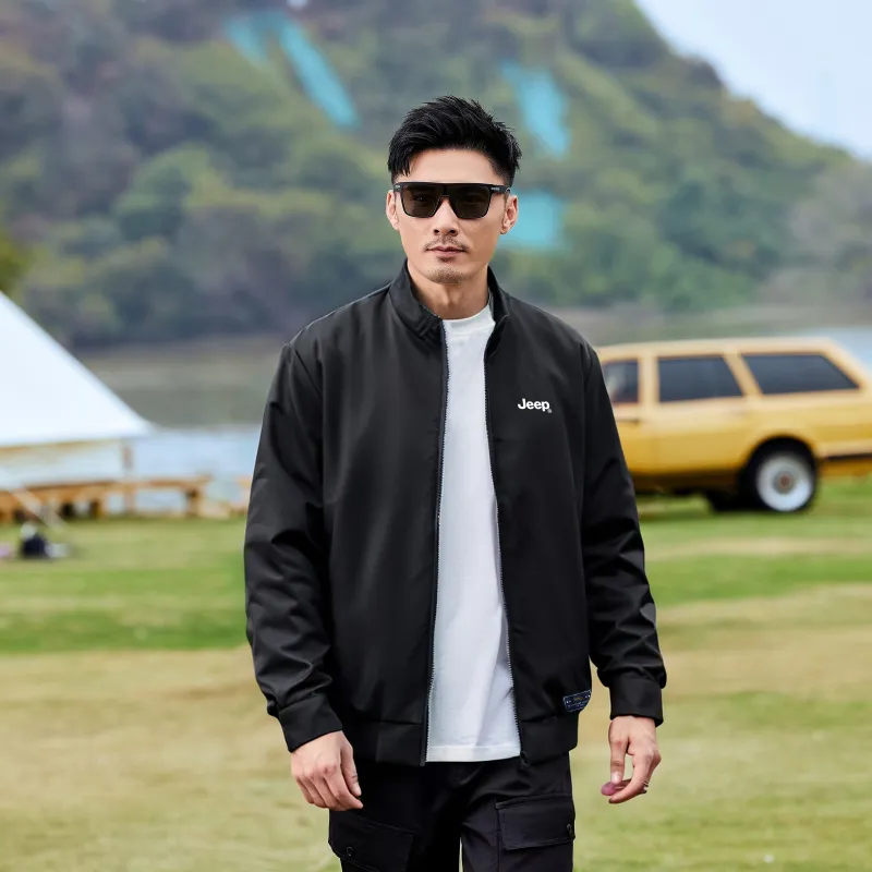Jeep Jackets Coats Unisex Pure Black-3
