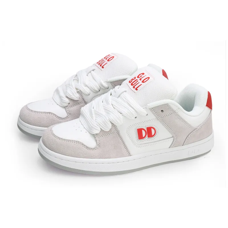 GLO BULL Skateboard Shoes Unisex Low Top Red-2