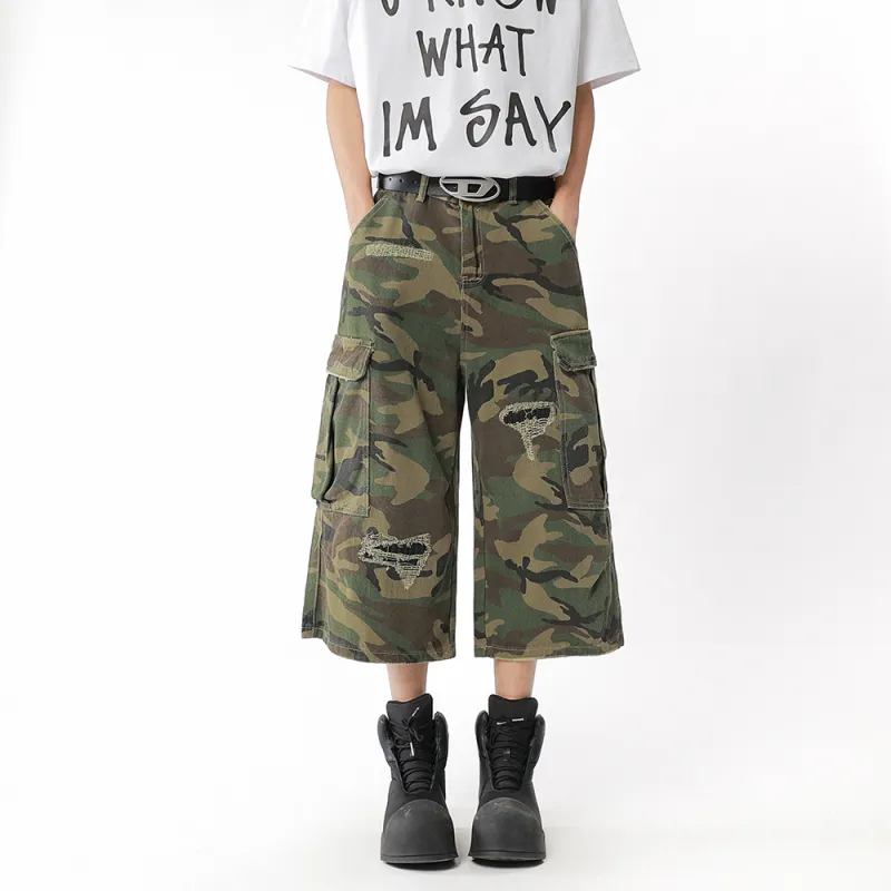 JASONWOOD Denim Shorts Unisex Camouflage-2