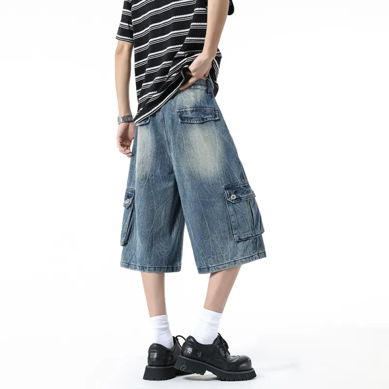 JASONWOOD Denim Shorts Unisex Dark Blue-3