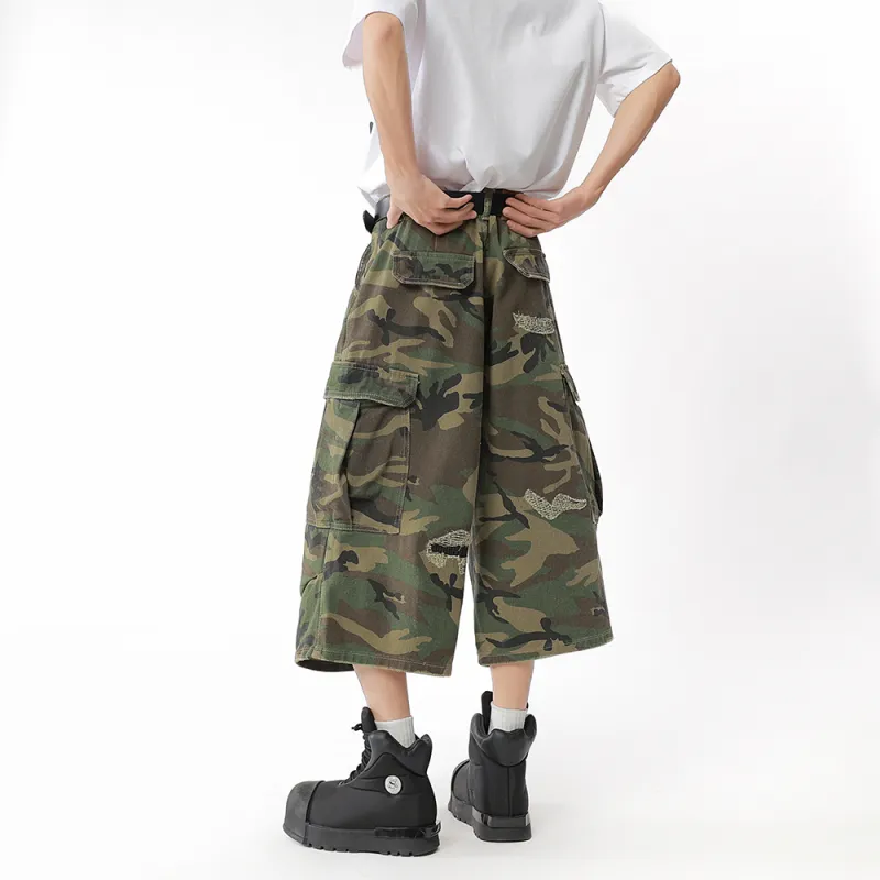 JASONWOOD Denim Shorts Unisex Camouflage-5