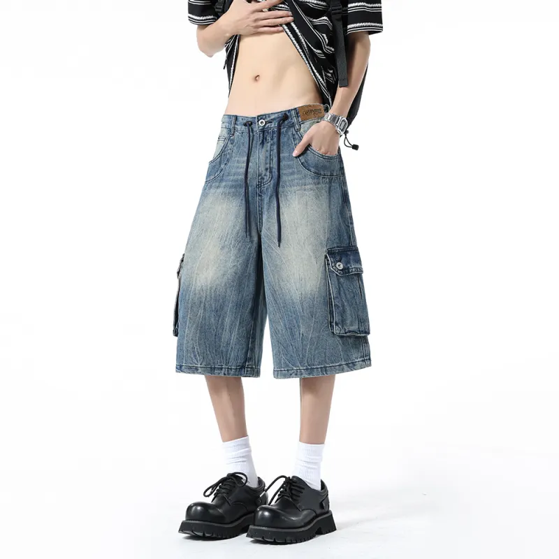 JASONWOOD Denim Shorts Unisex Dark Blue-4