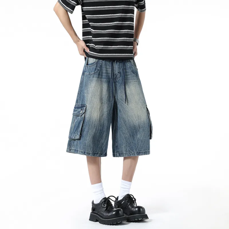 JASONWOOD Denim Shorts Unisex Dark Blue-2