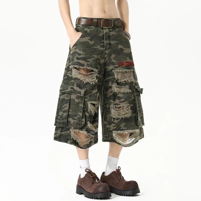 JASONWOOD Denim Shorts Unisex Camouflage-4