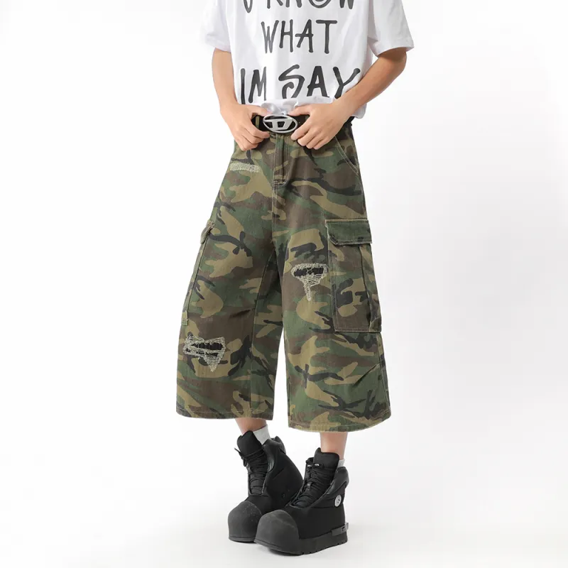 JASONWOOD Denim Shorts Unisex Camouflage-4