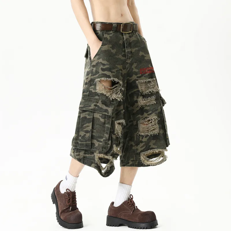 JASONWOOD Denim Shorts Unisex Camouflage-5