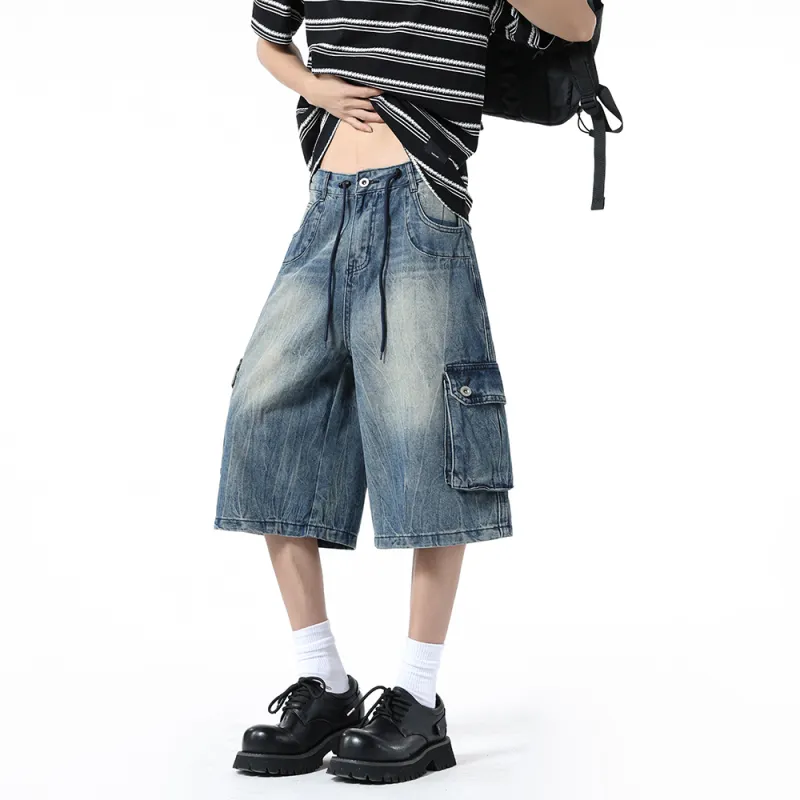 JASONWOOD Denim Shorts Unisex Dark Blue-5