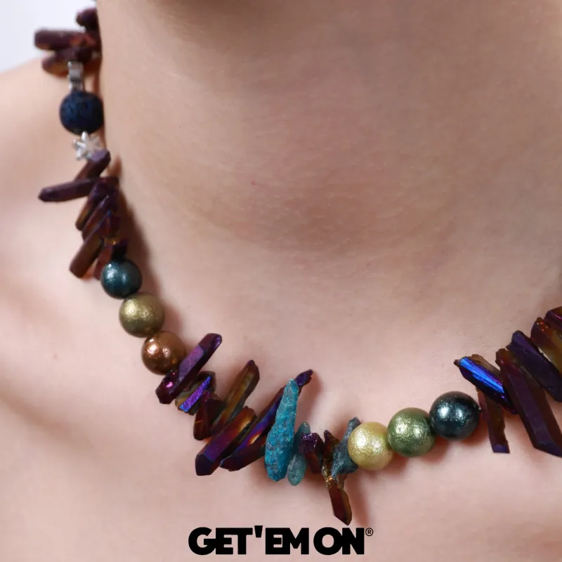 Get'em ON Shell Pearl Necklaces Unisex-4
