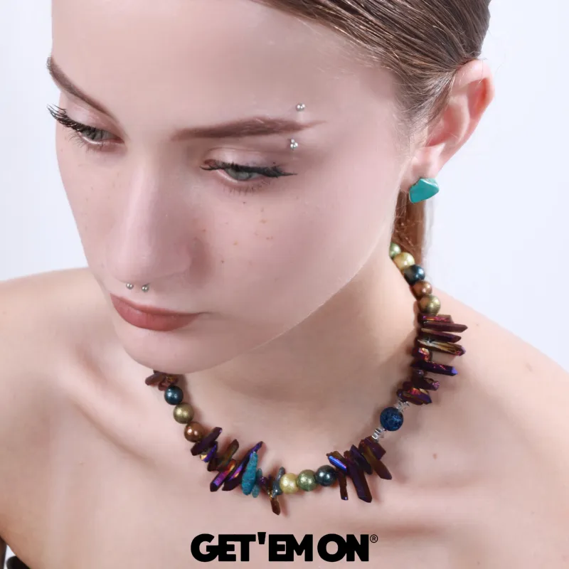 Get'em ON Shell Pearl Necklaces Unisex-2