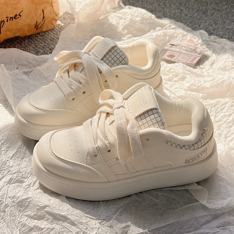 Shen Linsen Anti Slip Wear Resistant Low Top Casual Shoes Women's Beige-4