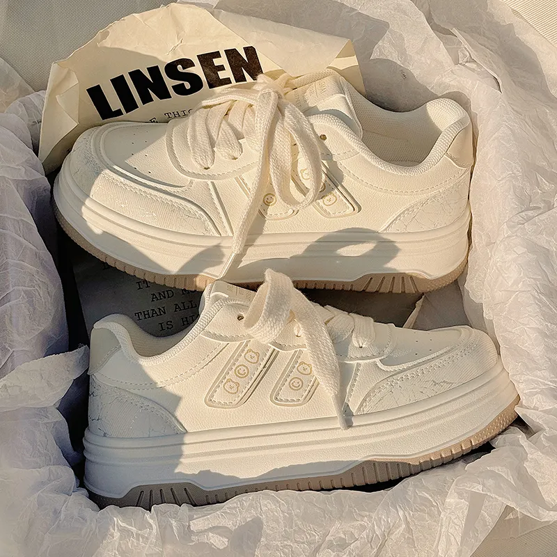 Shen Linsen Cushioning, Slip Resistant, And Abrasion Resistant Low Top Casual Shoes Women's Beige-17