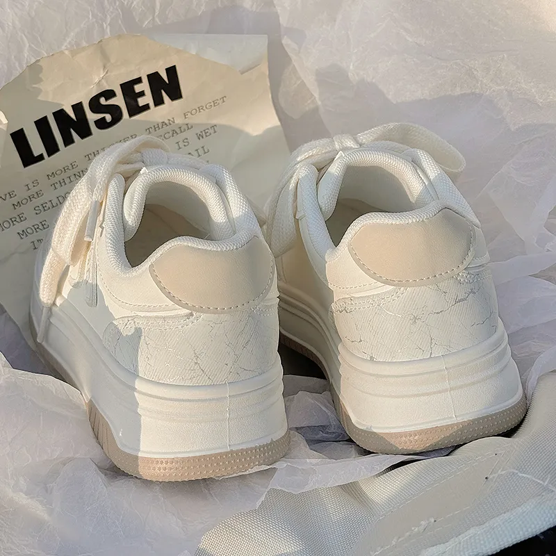 Shen Linsen Cushioning, Slip Resistant, And Abrasion Resistant Low Top Casual Shoes Women's Beige-18