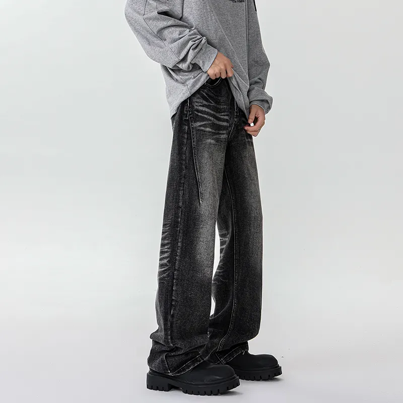 MASGLO Jeans Unisex Black Gray-6