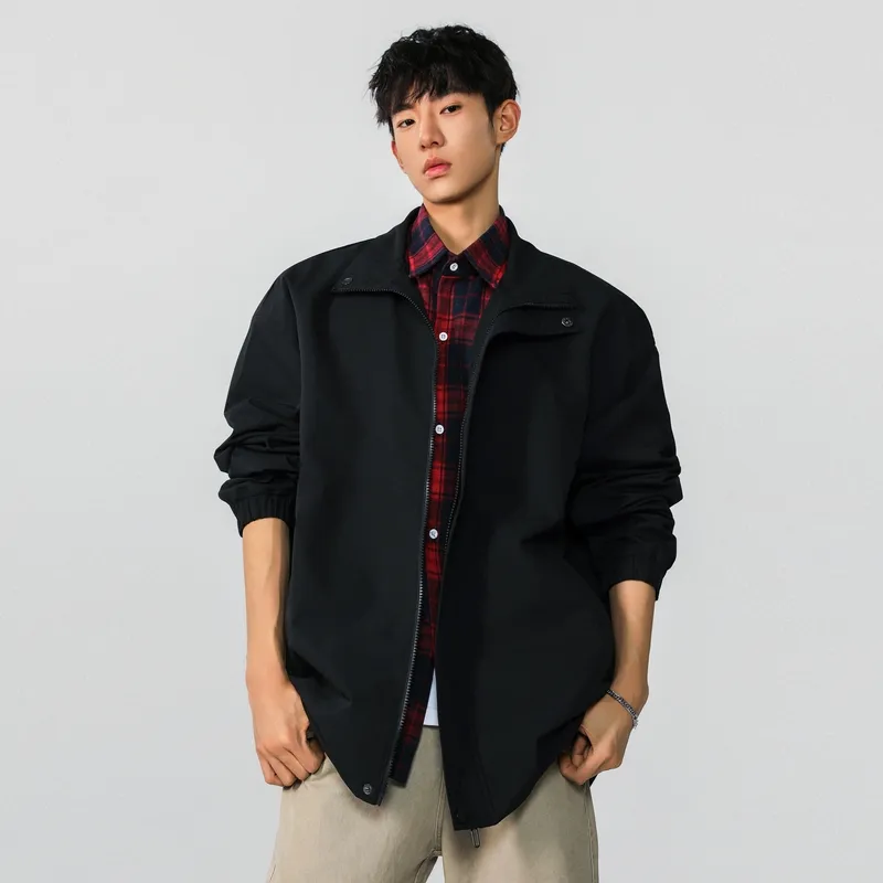 MASGLO Jackets Coats Unisex Black-1