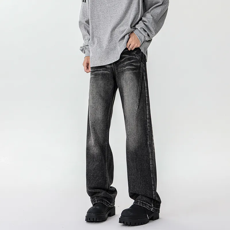 MASGLO Jeans Unisex Black Gray-3