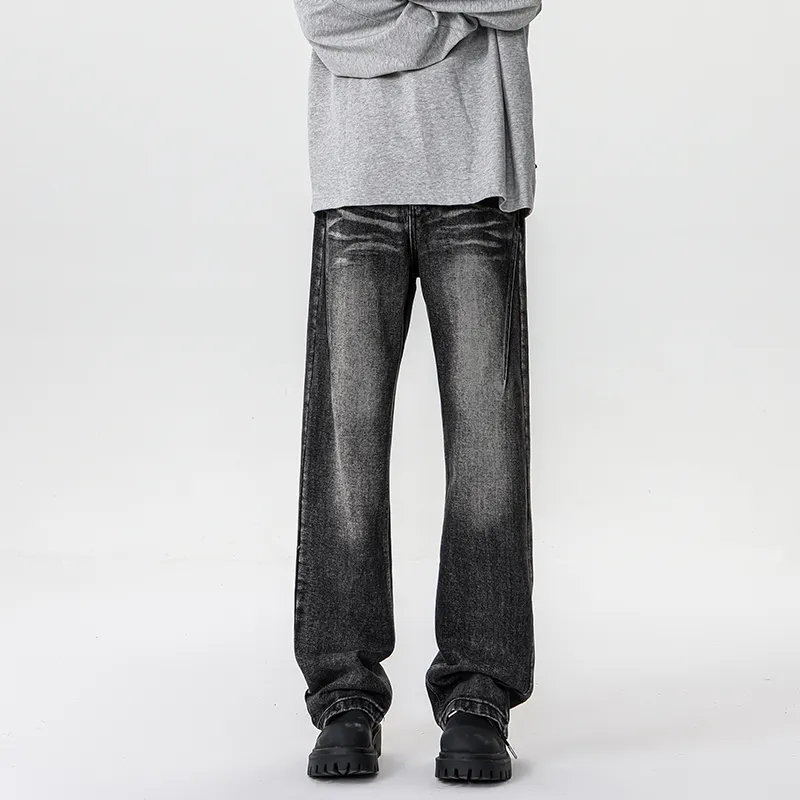 MASGLO Jeans Unisex Black Gray-2