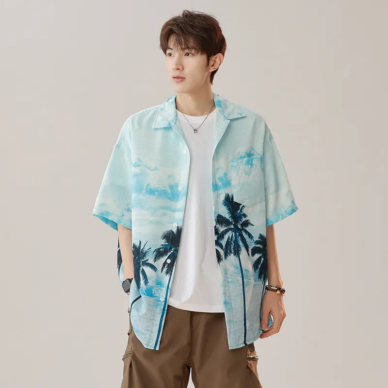 MASGLO Shirt Unisex Hawaiian Blue-2