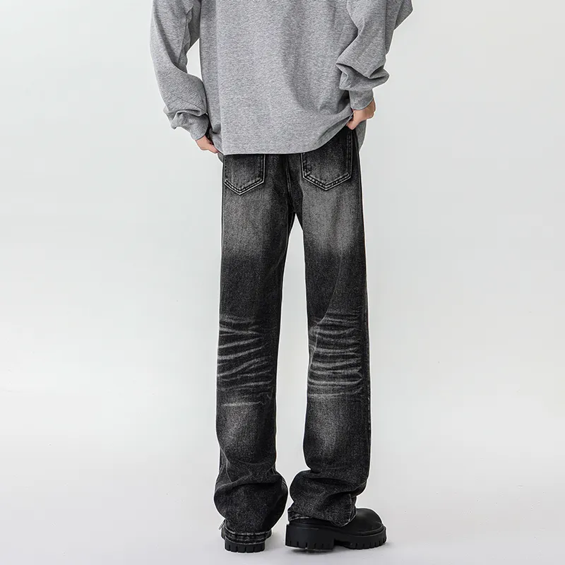 MASGLO Jeans Unisex Black Gray-1