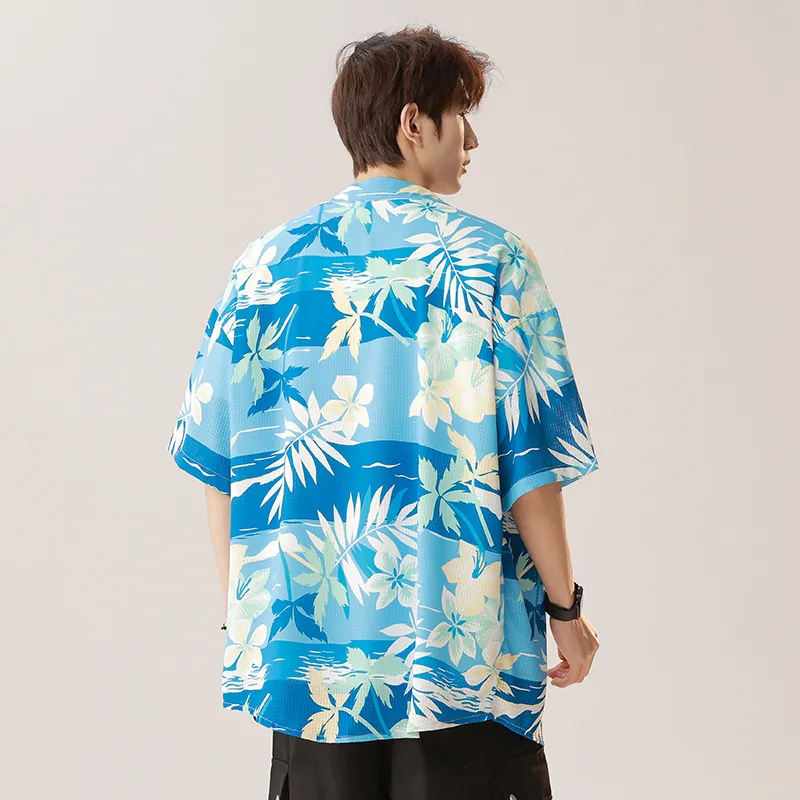 MASGLO Shirt Unisex Hawaiian Blue-2