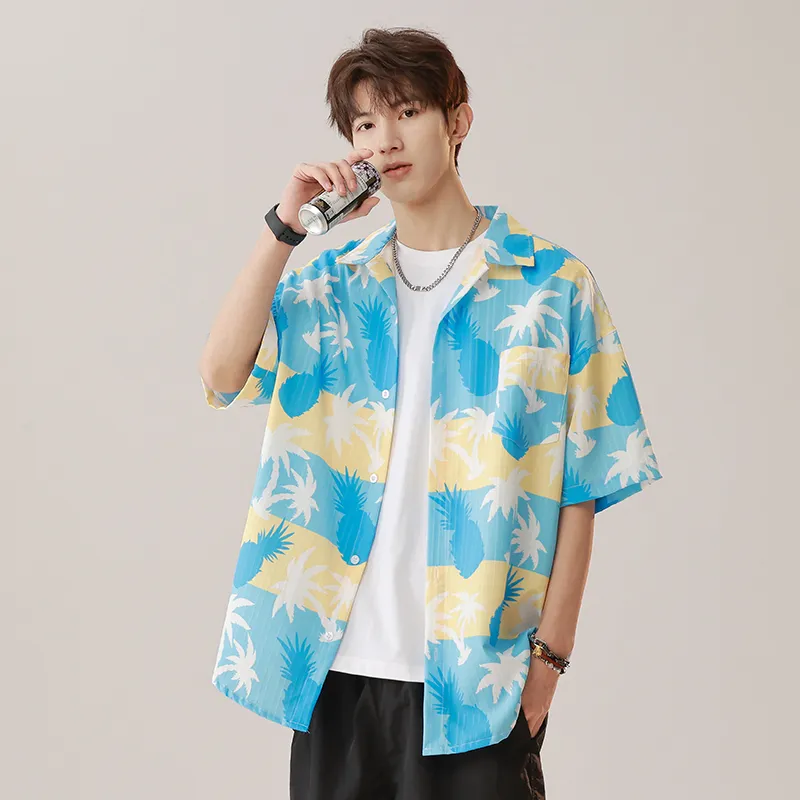 MASGLO Shirt Unisex Hawaiian Blue-2
