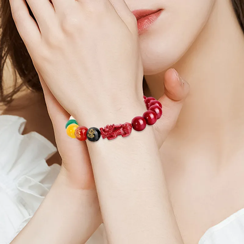 Kim Ka Fook Reconstructed Cinnabar Bracelets Unisex-1
