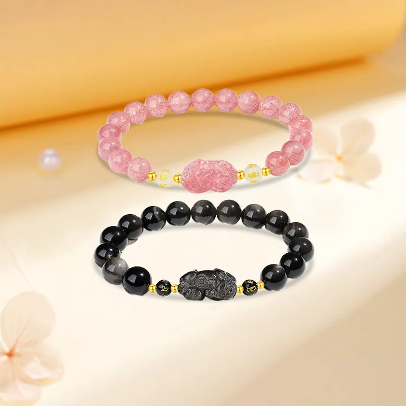 Kim Ka Fook Obsidian Bracelets Women's-11