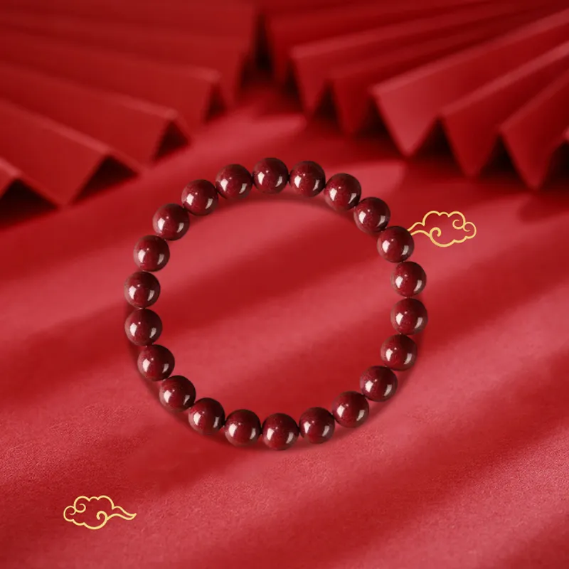 Kim Ka Fook Cinnabar Jade Bracelets Unisex-1