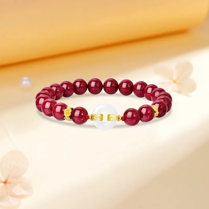 Kim Ka Fook Reconstructed Cinnabar Bracelets Unisex-3